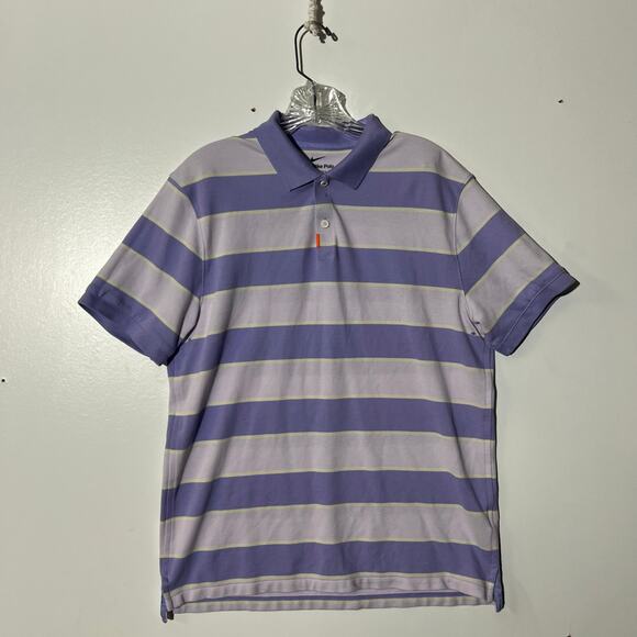 The Nike Polo Dri-Fit Horizontal Purple Polo Activewear Shirt Men's Size Medium - Picture 1 of 7